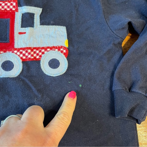 Bailey Boys Navy red train boys Applique long sleeve shirt size 4t - Picture 2 of 7